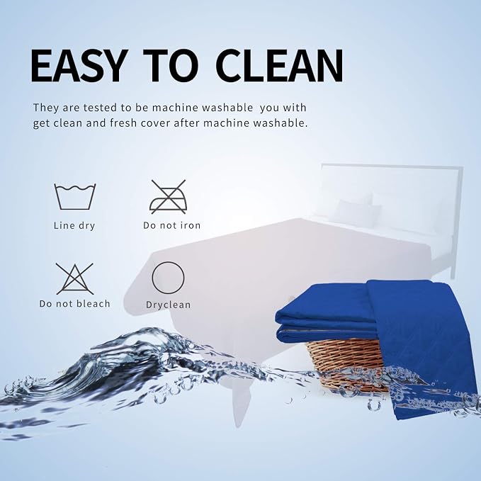 Easy-Going 100% Waterproof Dog Bed Cover, Non-Slip Pet Blanket for Furniture, Washable Couch Cover, Repleasement Sofa Cover (86X82 in,Classic Blue) - Image 6