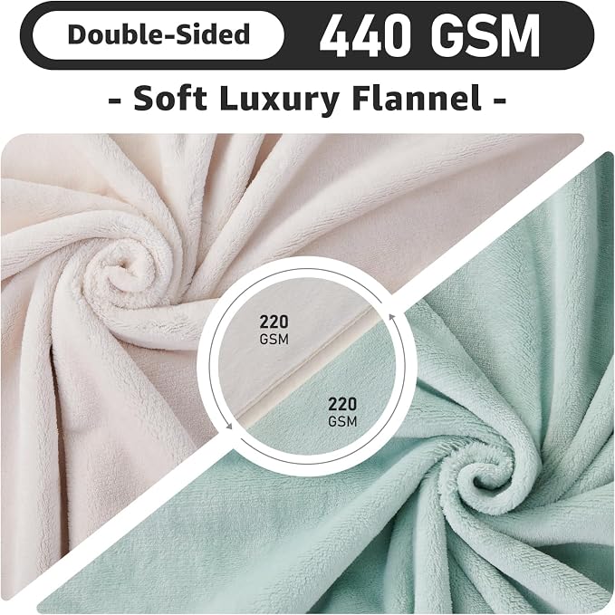 LOOBANI Waterproof Blanket for Queen Bed, Reversible Soft Flannel, 80"x90" | Waterproof Dog Blankets for Large Dogs, Spill-Proof Couch Cover for Family Movie Nights, Camping, Travel, Noise Free, Green - Image 5