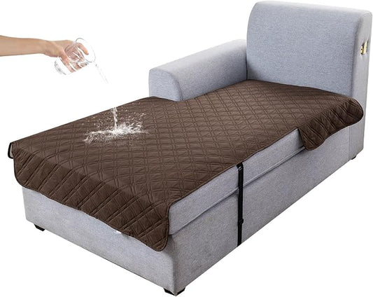 Genina L Shape Couch Cover, Sectional Couch Chaise Covers, Waterproof Washable Sofa Covers for Left L Shape Chaise Lounge, Anti-Slip Sofa Slipcovers for Dogs Cats Pet Friendly(Chololate) by Genina