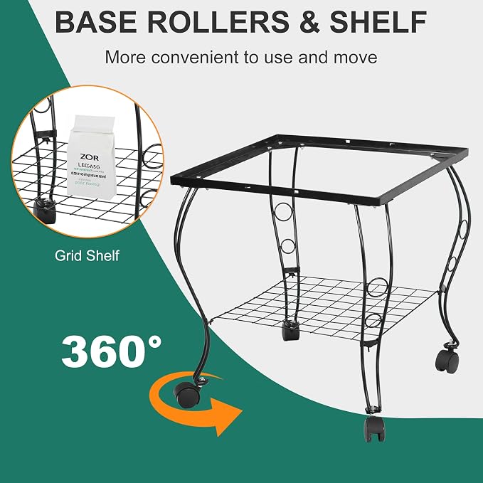 ZENY 63.5 Inch Open-Top Birdcage, Wrought Iron Bird Cage with Slide-Out Tray + Detachable Rolling Stand, Pet Parrot Cage for Parakeets Cockatoo Cockatiels, Play-Top Birdcage - Image 5