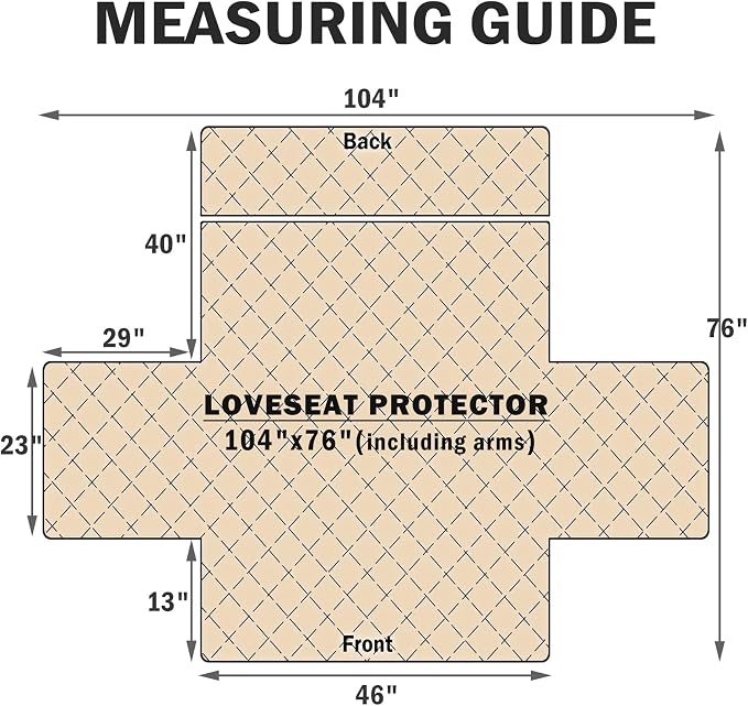 Cmfshape Skidproof Loveseat Cover-Geometrical Couch Slipcover with Elastic Straps-Easy Fit Slip Cover-Washable Furniture Protector for Pets and Kids(Loveseat46,Grey) - Image 4