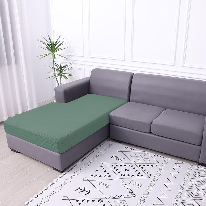 hyha Waterproof Sectional Couch Covers, Non Slip Sofa Cushion Covers | L Shape Sectional Fit, Stretch Jacquard Fabric, Elastic Bottom, Waterproof Protection (1 Piece for Chaise XL) - Image 7