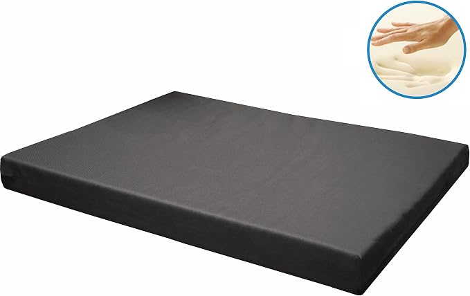 Dogbed4less Memory Foam Platform Dog Bed, Crate Mattress for Orthopedic Joint Relief with Waterproof Removable Cover Extra Large 45X27X3 Space Gray - Image 5