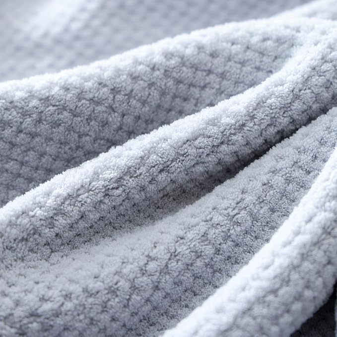 30x60 Inches Extra Large Bath Towels Set Super Soft Absorbent Luxury Microfiber Towels for Bathroom (Gray, 6PCS) - Image 6