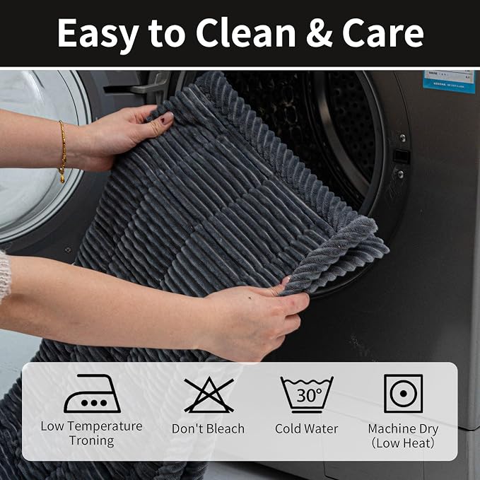 Dog Couch Cover for Sofas, Pet Couch Cover Washable, Funny Fuzzy Plush Sofa Covers for Dogs, Non Slip Sofa Covers, Sofa Pad Furniture Protector for L Shaped(1PC, Dark Grey, 27.5"x 59") - Image 5