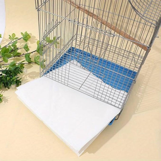 150 Sheets Custom Cut Bird Cage Liner Pet Cage Liner Choice Plain Paper-Poly Coated-Wax Bird Cage Liner *****Message with Specific Size After Ordering***** (Poly Coated (40lb) Any Size up to 15x15) by Unknown