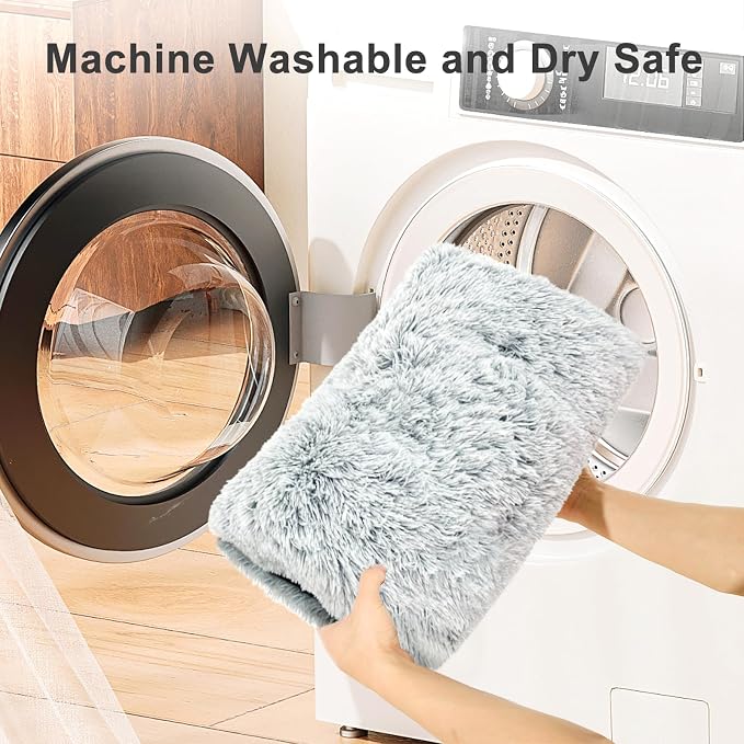Vonabem Dog Bed, Extra Large, Plush Soft Pet Beds for XL Dogs, Crate Pad, Washable, 41L x 27W x 2H Inches, 100 lbs Capacity, Grey | Machine washable, Anti-Slip Bottom, Kennel Pad 41*27", Ultra Soft Cozy, Easy to Care - Image 7
