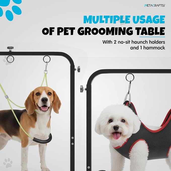Dog Grooming Arm with Hammock – 42" Adjustable Dog Grooming Stand with Clamp for Table, Foldable Stainless Steel Grooming Arm with Dual Nooses, Ideal for Small and Large Dogs (Table Not Included) - Image 5