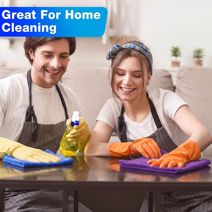 Nuenen Cleaning Cloths for Cars 16 x 16 Inch Ultra Absorbent Towels Drying Microfiber Reusable Cleaning Supplies House Kitchen Window Microfiber Towel (Purple,Blue,Green,60 Pcs) - Image 4