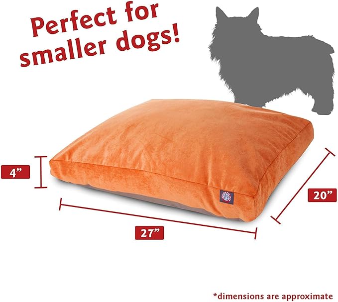Orange Villa Collection Small Rectangle Pet Dog Bed - Image 4
