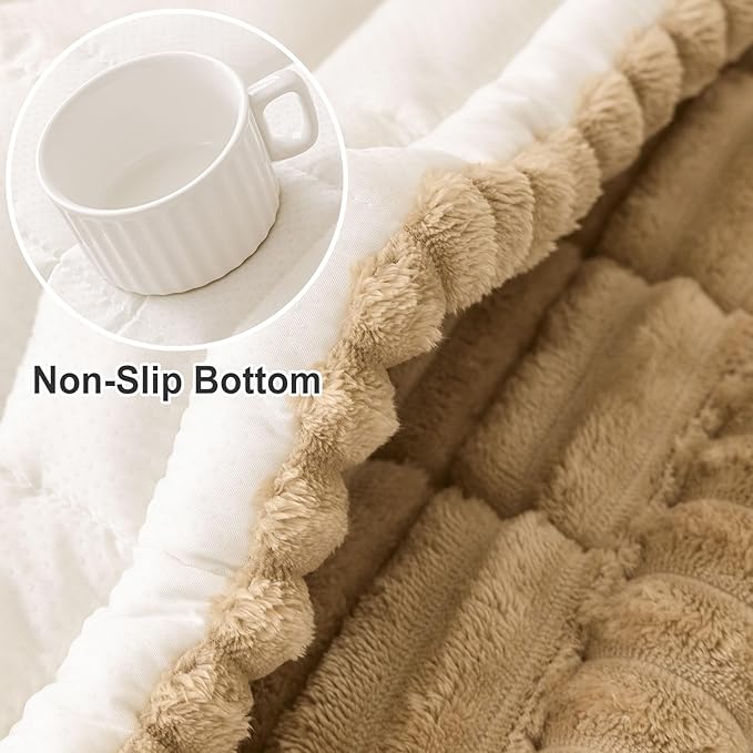hyha Couch Cover for Dogs, Washable Non Slip Plush Flannel Sofa Protector | Thick Flannel, Silicone Anti-Slip Backing, Pet Hair & Scratch Protection, Fits Sofa & Loveseat (35.4" x 70.9") - Image 6
