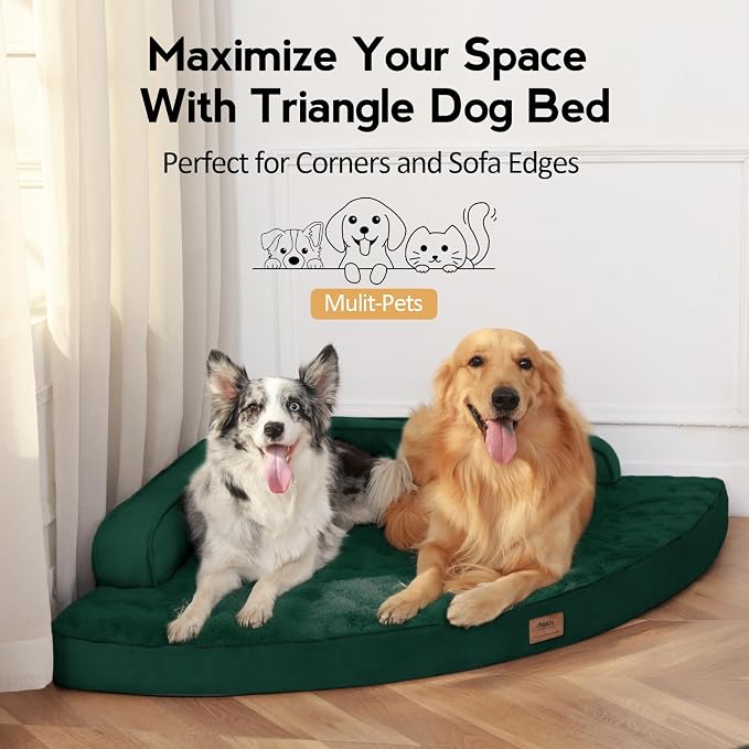 MEKIY Orthopedic Waterproof Dog Bed with Sides for Extra Large Sizes Dogs | Egg Crate Foam, Waterproof Liner, Anti-Slip Bottom, Space-Saving, Perfect for Corners and Sofa Edges, 40 x 40 Inch - Image 4