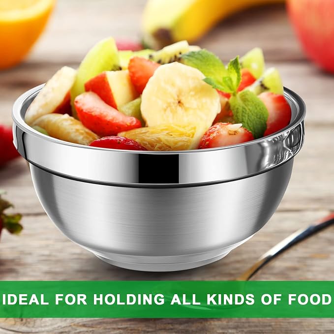 Mimorou 20 Pack 304 Stainless Steel Bowls Set 13oz Metal Double Walled Insulated Snack Mixing Lightweight Multipurpose Toddler Dinner Bowls for Ice Cream, Cereal, Snack - Image 6