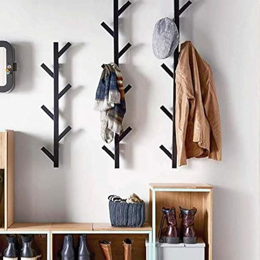 PREMIUM RACKS Coat Rack & Hat Rack - Modern Design - Wall Mounted - Stylish - (Black) by PremiumRacks