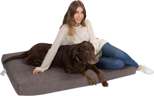 Back Support Systems Orthopedic Dog Bed - Gel Memory Foam Pet Bed, Luxury Washable Dog Bed for Sleeping and Support (XX-Large, Gray) by BackSupportSystems