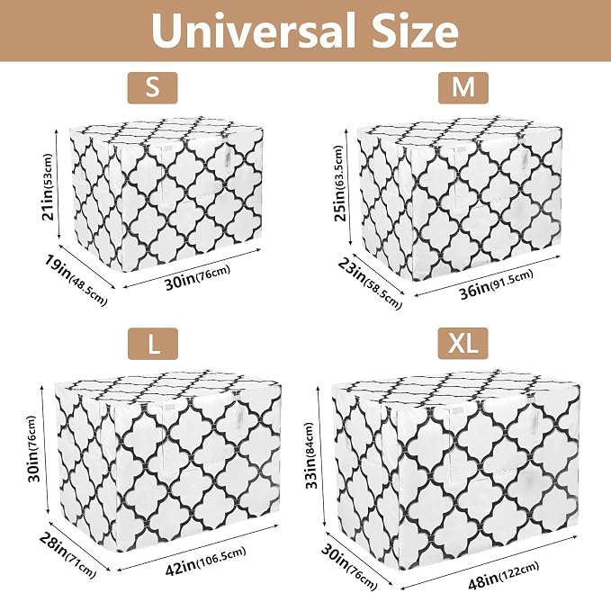 Dog Crate Cover Kennel Cover for Dog Cages Breathable for Wire Cage Indoor Outdoor White Geometric Quatrefoil - Image 3