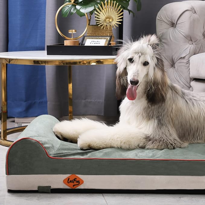 Laifug Orthopedic Dog Beds for Large Dogs,4.5" Memory Foam Dog Beds,Durable Water Proof Liner Removable and Washable, Nonskid Bottom, Dark Green 46"x28"x4.5" - Image 8