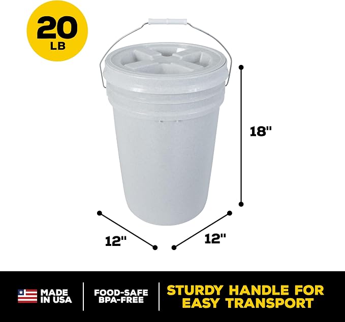 Gamma2 Vittles Vault Dog Food Storage Container, Up to 20 Pounds Dry Pet Food Storage, Made in USA | Made in USA, airtight seal keeps dry meals fresh and pests out, durable pantry bin for medium sized bags, easy scoop access - Image 2