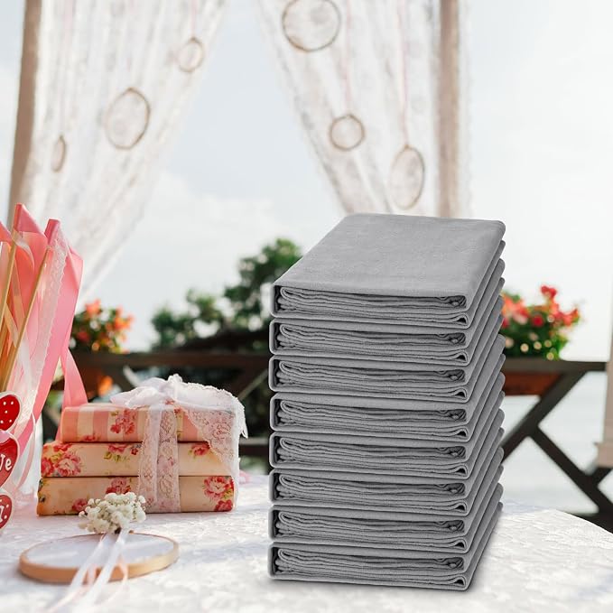 Macarrie 50 Pcs Fleece Blankets Bulk 50 x 60 Inch Soft Fleece Throw Blankets Warm Lightweight for Home Office Wedding Guest Gift Spring Outdoor Camping Travel Homeless Pet Lap Sofa Bed (Gray) - Image 5