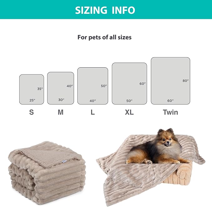 Waterproof Pet Blanket for Large Dogs & Cats - Reversible Calming Plush, Washable Furniture Cover for Couch, Bed, Car Seat, Blocks Leaks, Stains & Pet Fur (Line, 60"x80") - Image 5