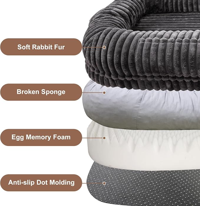 Human Dog Bed for Adult,Large Dog Bed 70"x38"x10" | Orthopedic Washable XL Dog Bed with Memory Foam (Darkgrey) - Image 5