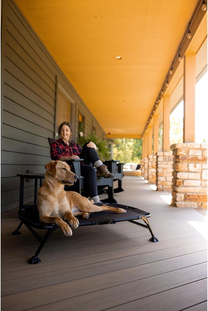 Momarsh Home Cot Breeze Elevated Pet Bed | Non Slip Feet with Breathable Mesh | Portable Dog Cot | Hot Spot Reducing | All in One Large Dog Bed for Indoor and Outdoor Use - Image 6