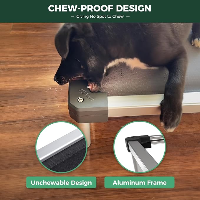FXW TitanNest Chew-Proof Elevated Dog Bed, Raised Cot for Indoor/Outdoor/Camping Use, Durable & Washable Padded Pet Bed for Extra-Small Dogs, 30.0" L x 22.0" W x 4.5" H, Gray - Image 3