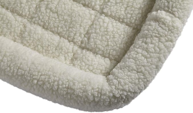 MidWest Homes for Pets QuietTime Dog Bed - White Fleece Bolster, Ultra-Soft and Machine Washable, Fits 48-Inch Crates and Carriers, for Extra-Large Breed Dogs - Image 4