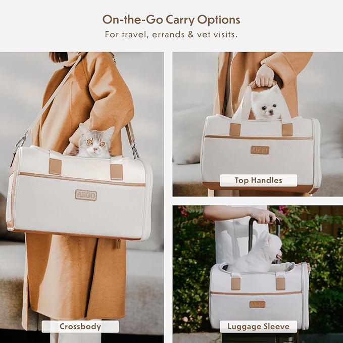 Traveler's Choice Argo Pawsport to Adventure Pet Carrier, Tan