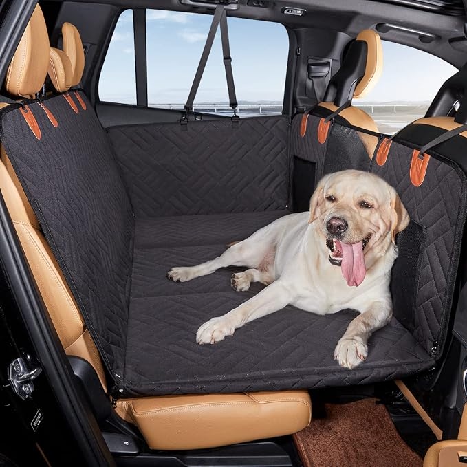 YJGF Hard Bottom Dog Car Seat Cover for Back Seat,Seat Extender for Dogs | Strong Support,More Rest Space,Waterproof, Scratch Resistant,Car Seat Protector,Dog Hammock for Car/SUV/Small Truck - Image 7
