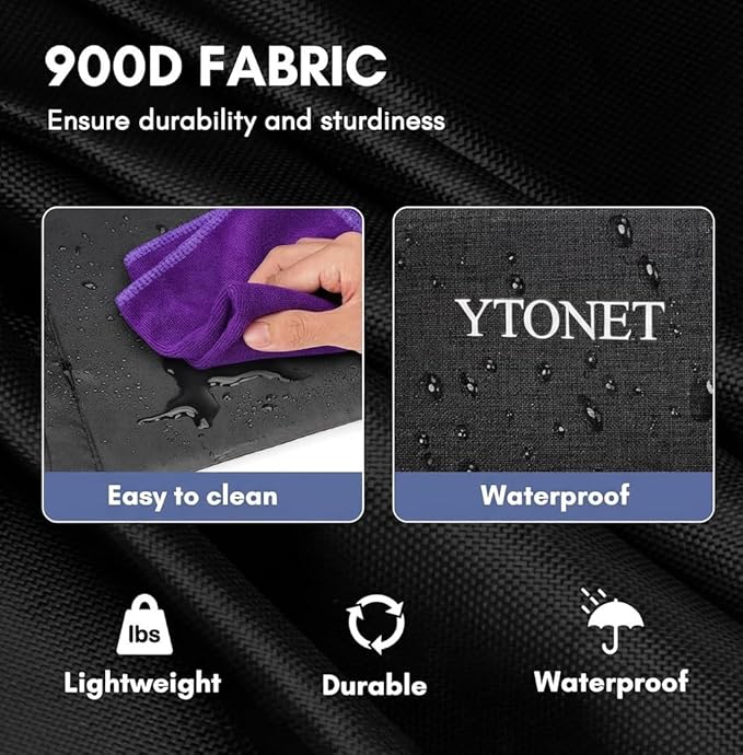 Ytonet Extra Large Cleaning Caddy Bag with 4 Foldable Dividers, Wearable Cleaning Caddy Organizer with Handle & Shoulder Strap & Waist Strap, Housekeeping Tote for Cleaners, Black Grey - Image 5