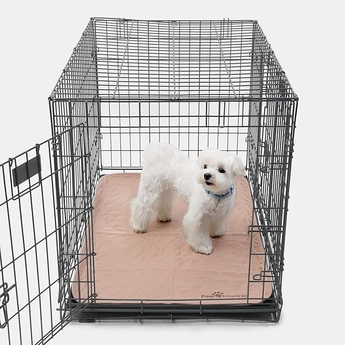 Paw Inspired Washable Crate Liners for Dogs, 35x22 Inch, 2 Pack | Fits 36 Inch Kennels, Leakproof, Non-Slip Pee Pads, Reusable Puppy Pads for Potty Training, Whelping, Waterproof Pet Mat - Image 6