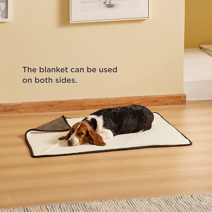 Bedsure Waterproof Dog Blankets for Medium Dogs Washable Soft Warm, 30"X40" | Plush Sherpa Fleece Cat Puppy Blanket for Couch Protector, Reversible Cozy Calming Throw for Pet Indoor,Brown - Image 8