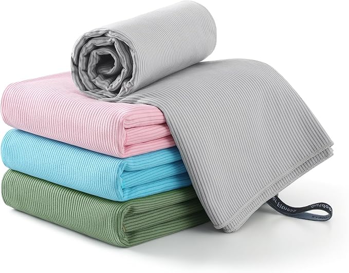 REDKISS Oversized Beach Towels, 4 Pack Microfiber Towel Set for Adults, Lightweight, Quick Dry, Absorbent & Sand Proof, 62x31 Inch, Pool Towels – Multi Color by REDKISSOnline