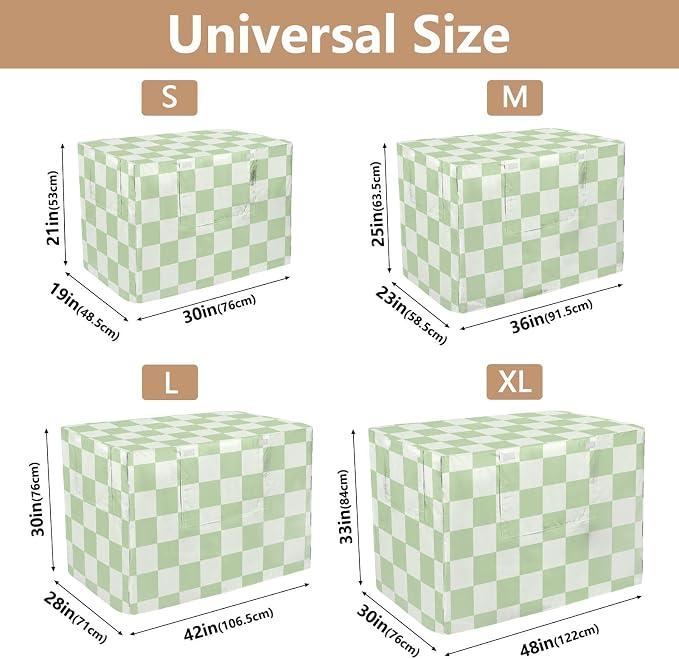 Dog Crate Cover Kennel Cover for Dog Cages Breathable for Wire Cage Indoor Outdoor Checkered Mint Green and White - Image 3