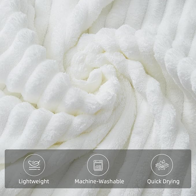 6 Piece Bath Towel Set, 30"x60" Microfiber Towels,White | Quick dry, Highly Absorbent,shower towels for bathroom gym,2 large Bath towels,2 hand towels,2 washcloths - Image 5