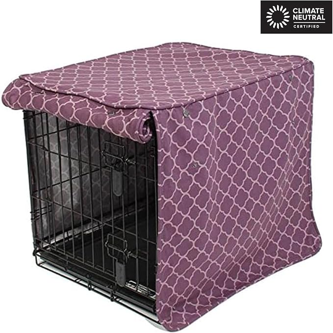 Molly Mutt Royals Dog Crate Cover, 100% Cotton Canvas Cover with 2 Roll-Up Panels, Ideal for Dog or Cat Crate, Durable, Washable, and Free of Harmful Chemicals, 48" x 30" x 33" - Image 2