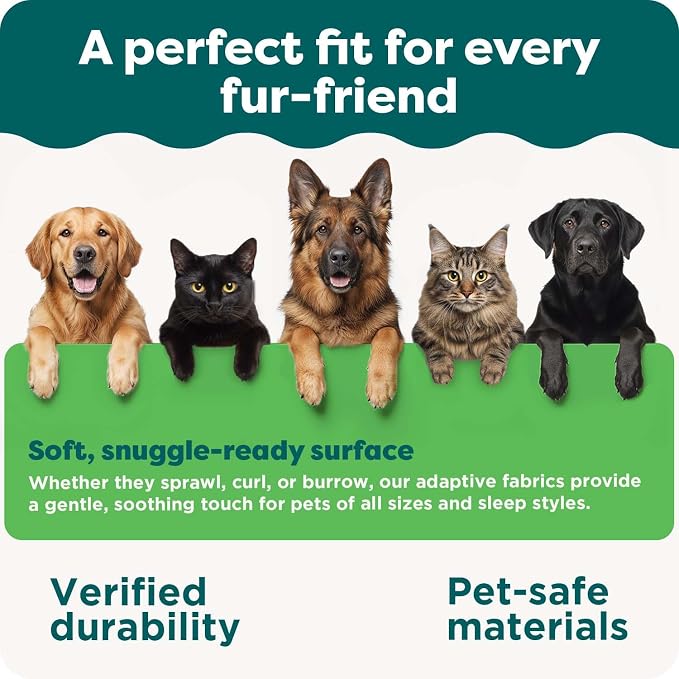 FurHaven Replacement Dog Bed Cover, Long Faux Fur for Calming Cuddlers, Machine Washable, Customizable Filling, Large, Faux Fur, Misty Gray - Image 8