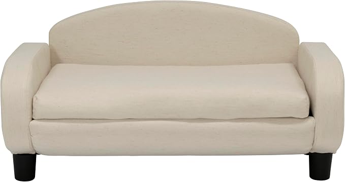 Paws & Purrs Cat Sofa Bed, Pet Couch for Indoor Cats Elevated Cat Beds with Removable Washable Mattress Cover for Kitten, Puppy or Small Animal- 31.5" Wide, Oatmeal - Image 6