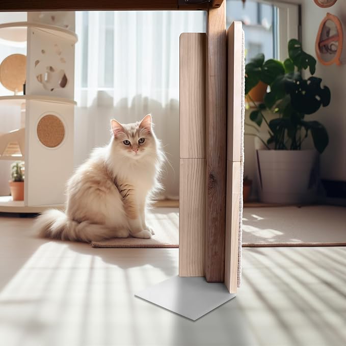 Couch Corner Scratching Post w/Replaceable Scratch Pad - Stylish Indoor Cat Scratcher - Cat Scratching Board Furniture Protector- Scratch Post for Feline Fun & Satisfaction - Image 8