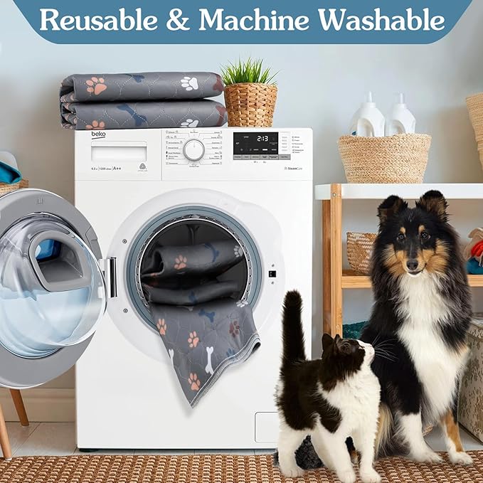 Washable Pee Pads for Dogs, 2 Pack 41"x41" Reusable Puppy Pads, Waterproof Pet Training Pads, Non-Slip Fast Absorbent Potty Pads for Crate, Floor, Couch, Whelping Pads Litter Mat Puppy Supplies - Image 5