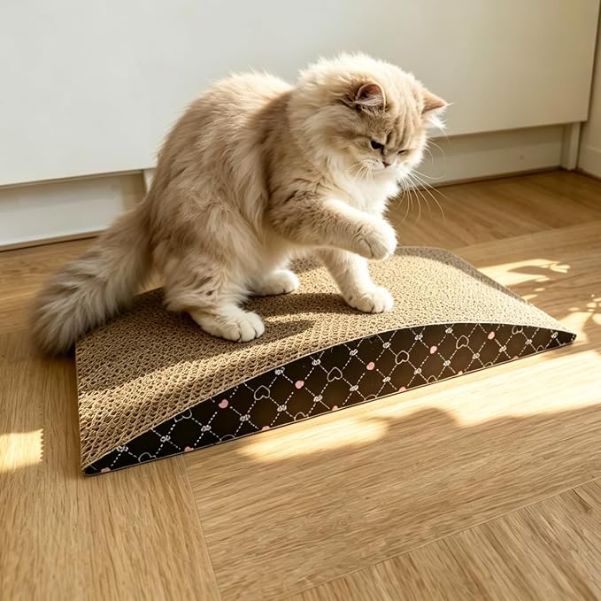4-in-1 Large Cat Scratcher Lounge Set, (31.5×11.8×11.8 in) Reversible Cardboard Scratchers for Indoor Cats, Scratching Board Sofa Bed, Corrugated Scratch Pad for Cat Nails, Recyclable - Image 8