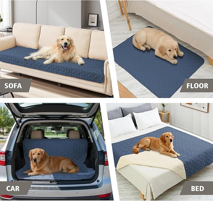 Ameritex Pet Bed Cover Dog Bed Blanket for Sofa and Furniture Waterproof New Pattern Design (30x70 Inch, Navyblue) - Image 3