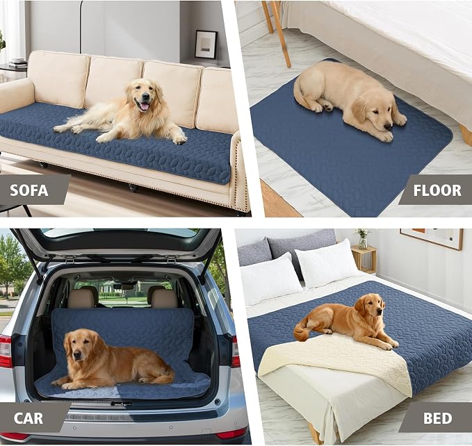 Ameritex Pet Bed Cover Dog Bed Blanket for Sofa and Furniture Waterproof New Pattern Design (30x70 Inch, Navyblue) - Image 3