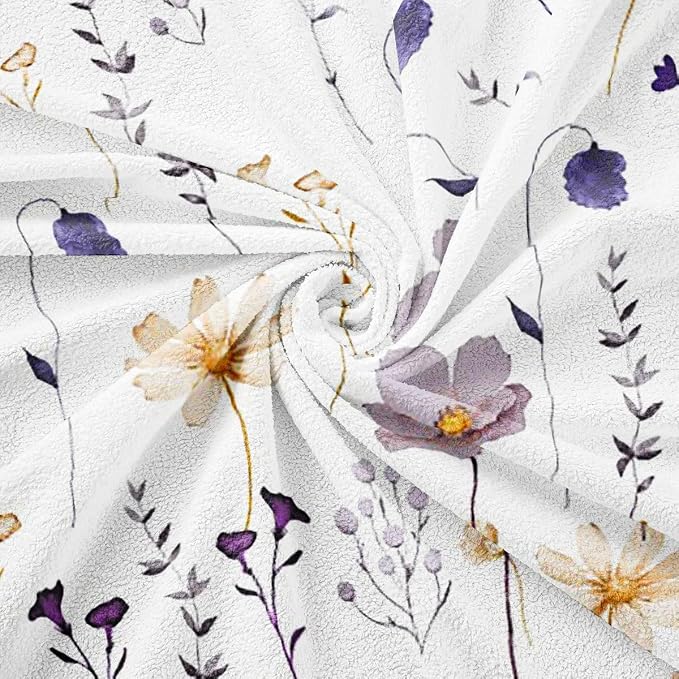 Erosebridal Watercolor Floral Couch Cover Plum Beige Flower Sofa Cover Modern Minimalist White Couch Protector for Cushion Couch Sofas Rustic Farmhouse Washable Non Slip Sofa Slipcover, 71" X 102" - Image 7