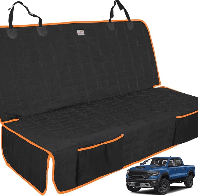 Reliadura Dog Car Seat Cover for Back Seat, Car Seat Covers for Pets, Nonslip Backseat Cover Protector, Washable Bench Seat Covers for Trucks & SUV by Reliadura