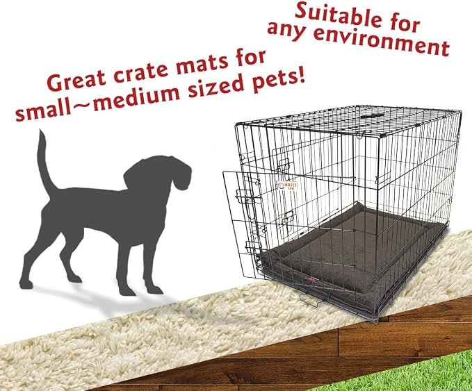 Majestic Pet Dog Crate Mat - Machine Washable Soft Plush Pet Bed Pad for Crates & Kennels | USA Crafted | 30"x21" Villa Storm - Image 4