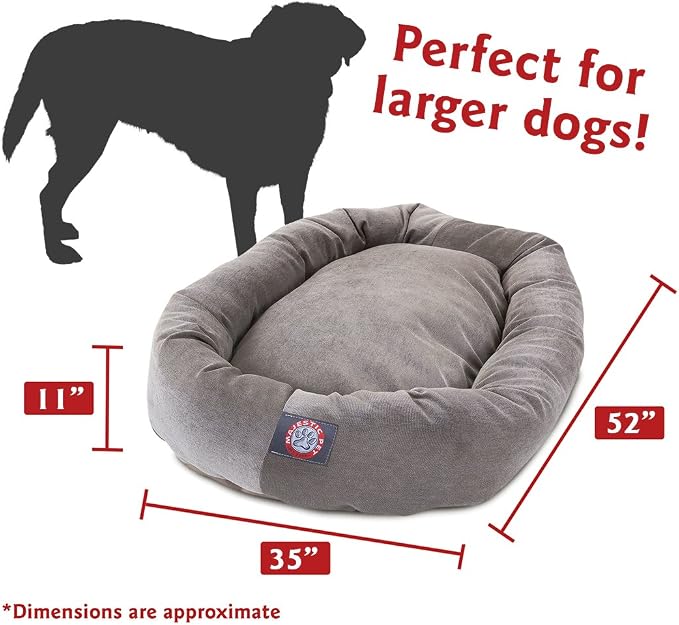Majestic Pet Villa 52 Inch Shredded Memory Foam Dog Bed for X-Large Sized Dog 52x35x11 Inch–Orthopedic Pet Bed with Removable Washable Cover-Washable X-Large Puppy Mat with Head Support-Vintage - Image 3