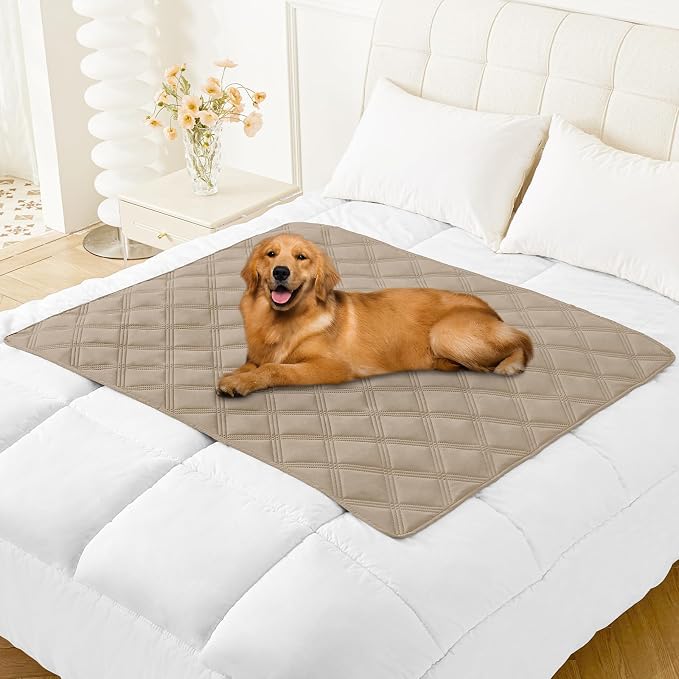 Smiry Waterproof Dog Bed Cover, Reversible Pet Blanket for Sofa Couch | Soft Washable Dog Blanket, Leakproof Couch Cover for Dogs Cats & Furniture Protection, 40x50, Taupe/Taupe by Smiry
