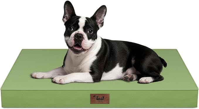 Orthopedic Waterproof Dog Bed for Small Dogs and Cats | Egg Crate Foam for Joint Support, Fits 30x19 Crates, TPU Waterproof Layer, Machine Washable 1680D Oxford Cover, Up to 30 lbs by TailStories